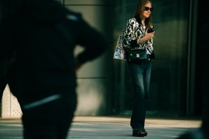A street style look from Seoul Fashion Week Spring 2020.