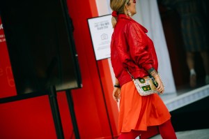 A street style look from Seoul Fashion Week Spring 2020.