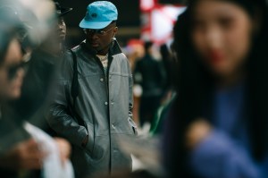 A street style look from Seoul Fashion Week Spring 2020.