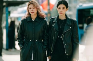 A street style look from Seoul Fashion Week Spring 2020.