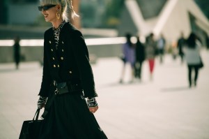 A street style look from Seoul Fashion Week Spring 2020.