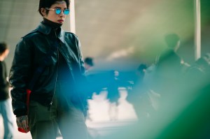 A street style look from Seoul Fashion Week Spring 2020.