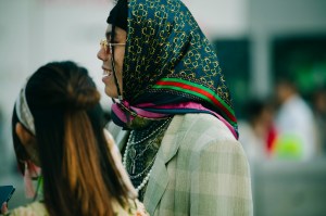 A street style look from Seoul Fashion Week Spring 2020.