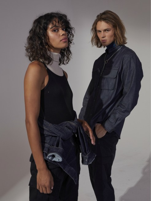 Men's and women's denim jackets.