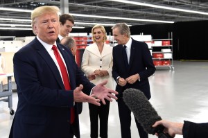 President Donald Trump, Ivanka Trump and Bernard Arnault