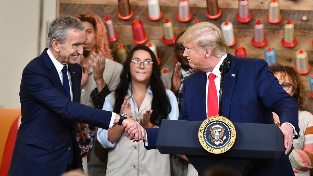 Bernard Arnault and President Donald Trump