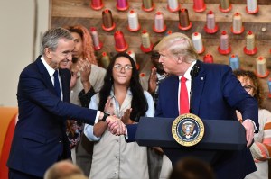 Bernard Arnault and President Donald Trump