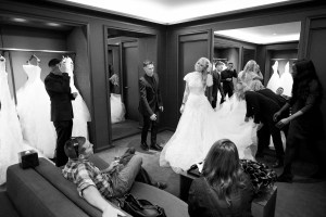 Haley Schultz at her Vera Wang bridal fitting.