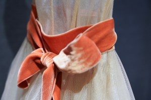 Vera Wang details at the bridal fitting.