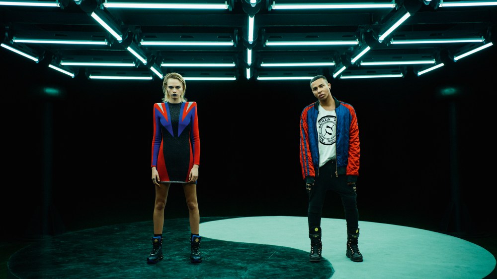 Cara Delevingne and Olivier Rousteing.
