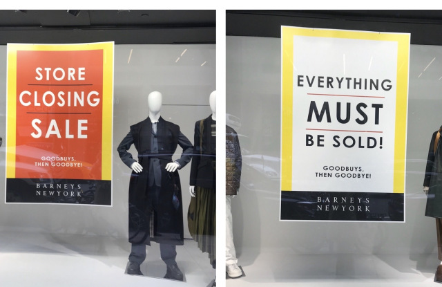The Barneys liquidation sale.