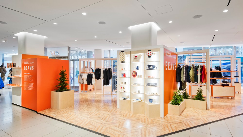 The Beams shop at the Nordstrom men's store.