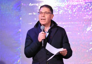 Tony Spring at the BloomingdaleÕs 2019 holiday window unveiling.