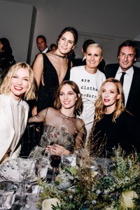 Karlie Kloss, Rachele Regini, Maria Grazia Chiuri, Pietro Beccari, Uma Thurman, and Maya Hawke
