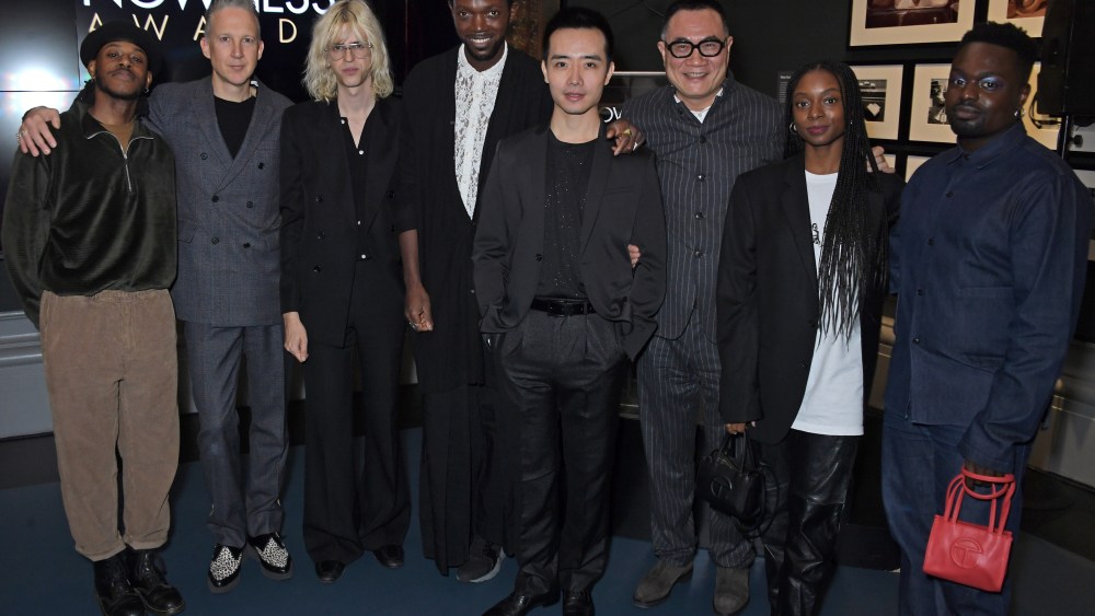 (L to R) Ivan Blackstock, Jefferson Hack, Bunny Kinney, Baloji, Hao Zheng, Thomas Shao, Rhea Dillon and Campbell Addy attended The Nowness Awards reception at the V&A.
