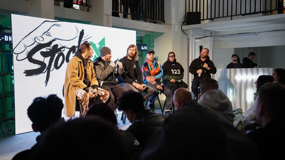 Michael Dupouy, Josh Luber, Pedro Winter, Angelo Baque, Ruba Abu-Nimah and talk moderator Pascal Monfort.