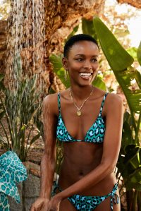 A campaign image from new DVF swimwear capsule with Onia.