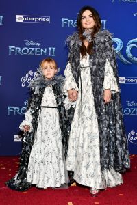 Gracie Elliot Teefey and Selena Gomez'Frozen II' film premiere, Arrivals, Dolby Theatre, Los Angeles, USA - 07 Nov 2019Both Wearing Marc Jacobs Same Outfit as catwalk model *10104053ap