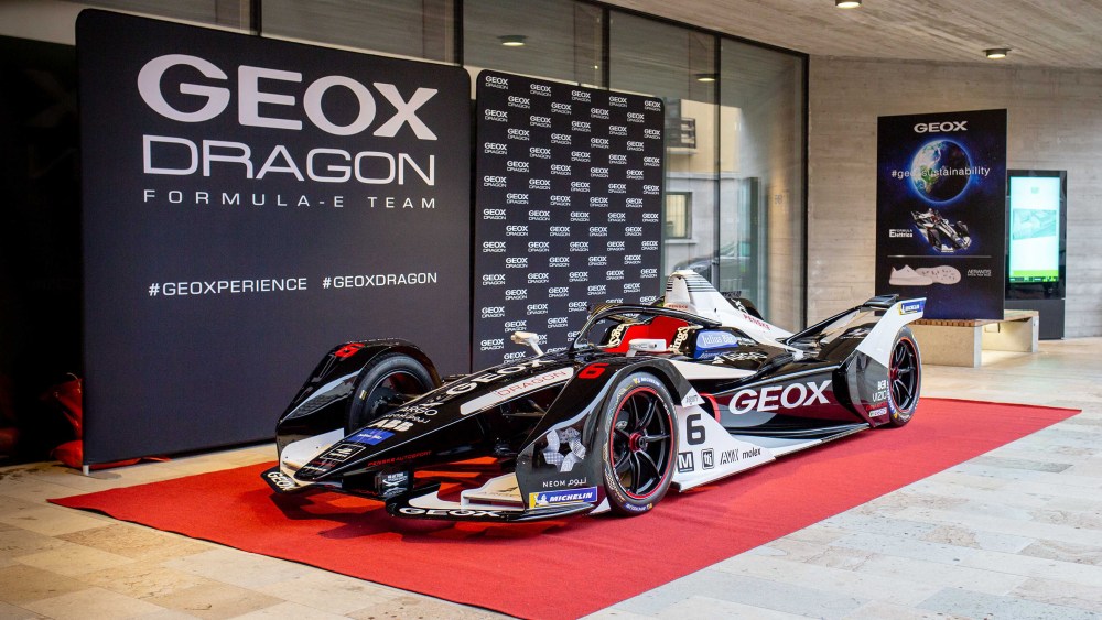 Geox Dragon's Penske EV-4 racing car for the 2019-20 ABB FIA Formula E championship.