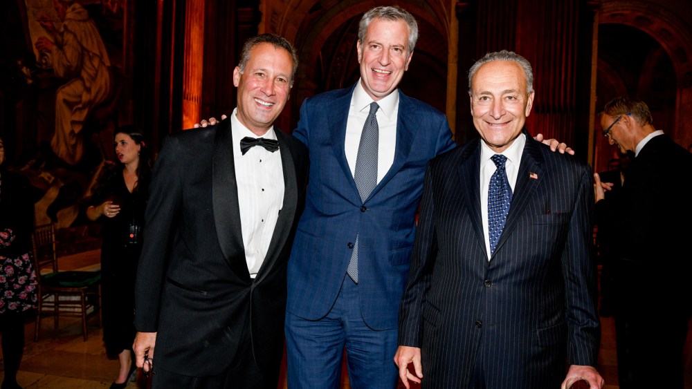 Tony Marx, Bill De Blasio, and Senator Chuck Schumer