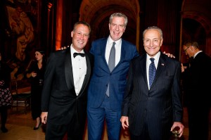Tony Marx, Bill De Blasio, and Senator Chuck Schumer