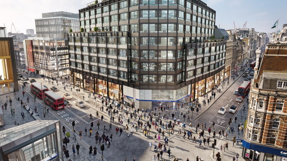 Derwent Soho Place, by Tottenham Court Road Station on the east end of Oxford Street.