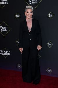 Pink
45th Annual People's Choice Awards, Arrivals, Barker Hanger, Los Angeles, USA - 10 Nov 2019
Wearing Giorgio Armani