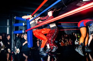 The scene at the PUMA x Balmain launch party.