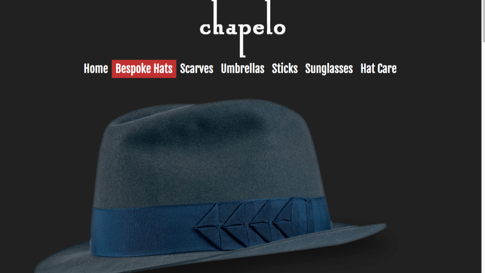 A screen shot of the Chapelo web site.