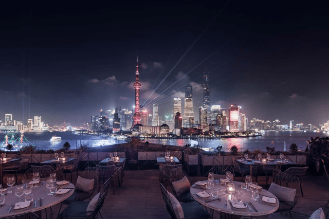The rooftop at Ce La Vi Shanghai.