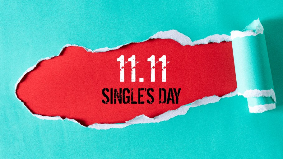 Online shopping of China, 11.11 single's day sale concept.
