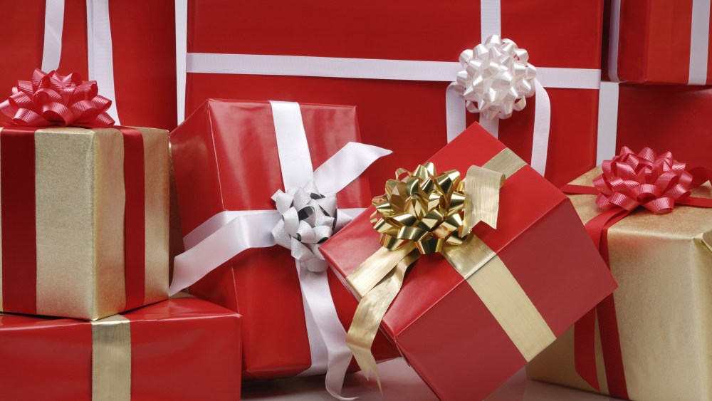 Pile of Christmas gift boxesVARIOUS