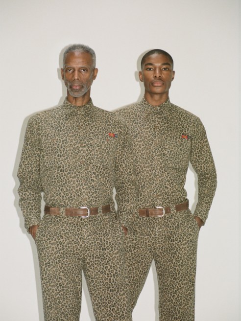 The Dickies 1922 x Opening Ceremony collaboration features six pieces of leopard print, utility-inspired matching sets sold as separates.