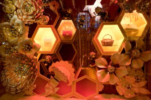 The window display at Galaries Lafayette in Paris.