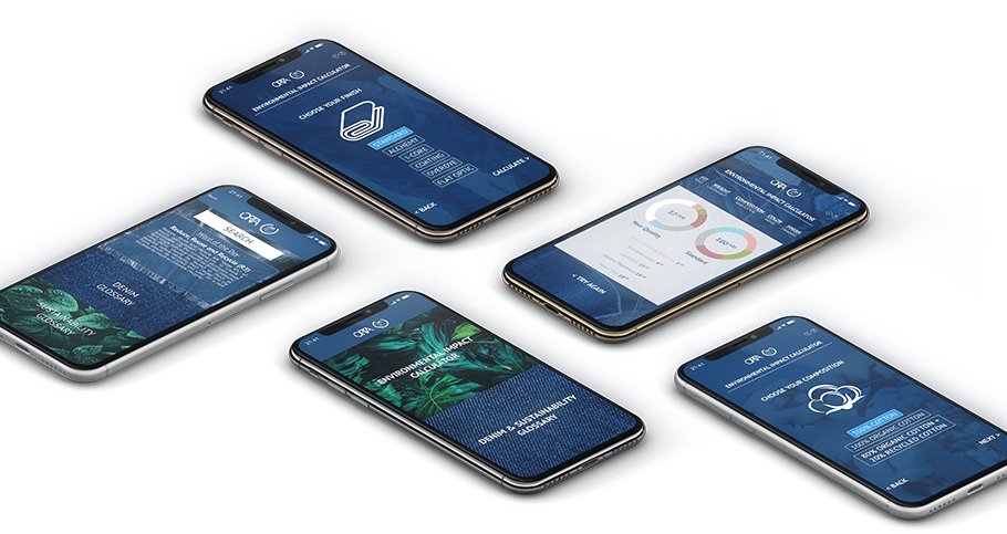 Orta new Blu smartphone app shows consumers the environmental impact and sustainability of their denim.