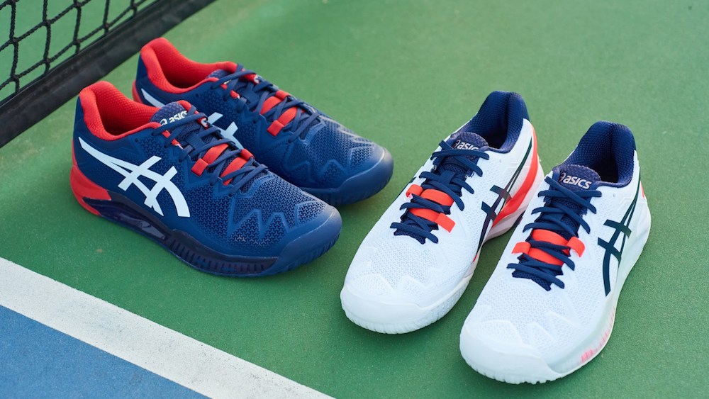 Asics Gel-Resolution 8 was designed for modern baseline tennis player, featuring Dynawall and Dynawrap stability technology.