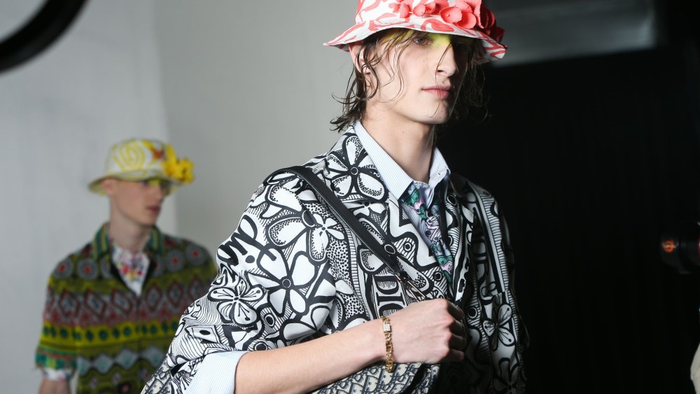 Backstage at Dior Men's Pre-Fall 2020.