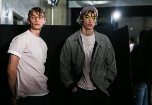 Backstage at Dior Men's Pre-Fall 2020.
