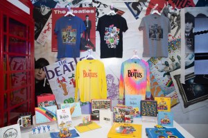 A sampling of Beatles merchandise.