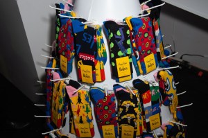 A Beatles Happy Socks display.