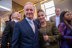 Fabrizio Freda and Millie Bobby Brown