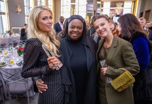 Paris Hilton, Pat McGrath and Millie Bobby Brown.