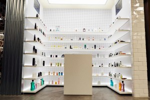 A look inside the beauty space at Dover Street Market in Los Angeles.
