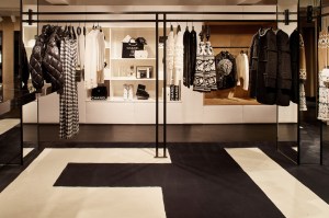 The interior of the Chanel store in Aspen.