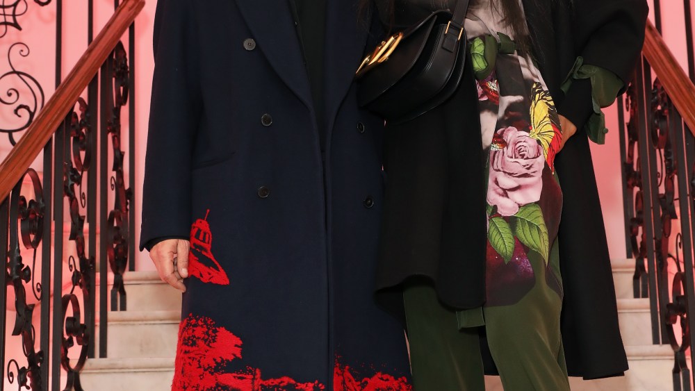 Pierpaolo Piccioli and Naomi Campbell attend A Magazine curated by Pierpaolo Piccioli launch cocktail at Galerie Thaddaeus Ropac.