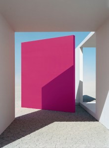 The power of pink. A set design installation, 2003.