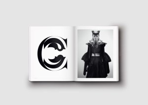 Religious awakening: Modern Gothic typography, 2007. Marie Piovesan photographed by Fabien Baron for Interview, 2012.