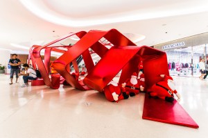 The windows at Bangkok's Central Embassy featuring a collaboration with with architect Bjarke Ingels.
