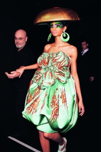 Chanel Iman runway-ready for DiorÕs couture ÒMadame X Meets KlimtÓ show.