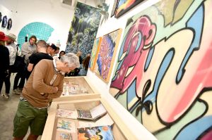 The scene at the Museum of Graffiti opening party.